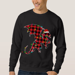Funny Dragon Julgran Red Play Julafton Animals Lång Ärmad Tröja