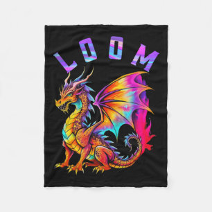 Funny Dragon Loom Älskare För manar Women Imagine  Fleecefilt