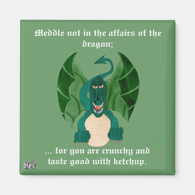 Funny Dragon Magnet (Framsidan)