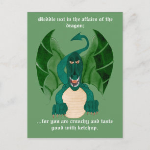 Funny Dragon Postcards Vykort