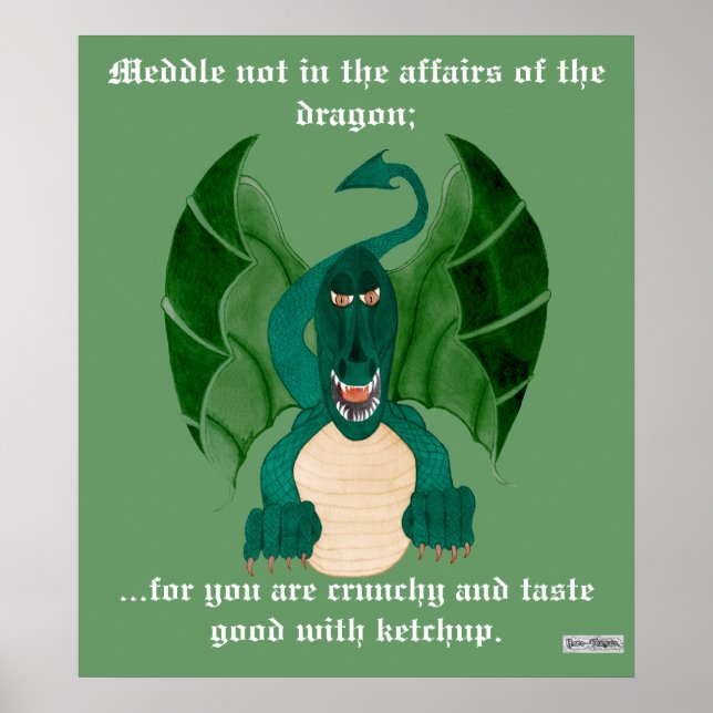 Funny Dragon Poster (Framsidan)