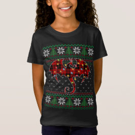 Funny Dragon Ugly Sweater jul Ljus Dragon T Shirt