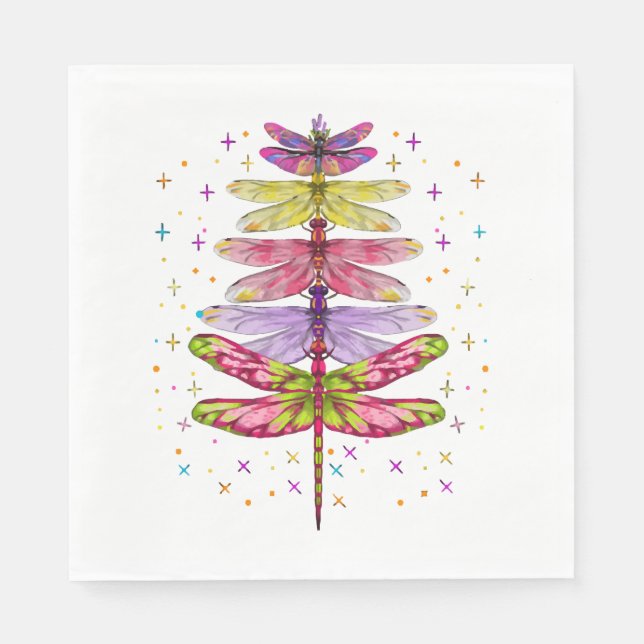 Funny Dragonfly Julgran Pappersservett (Framsidan)
