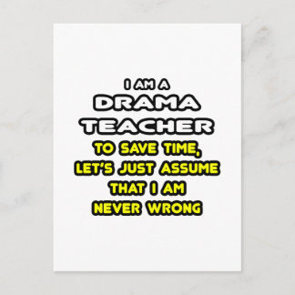 Funny Drama Teacher T-Shirts och Gifts Vykort