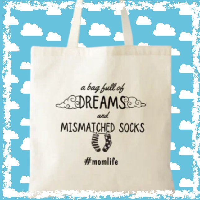 Funny Dreams Busy Momlife Mors dag Gift Tygkasse (An ideal gift for moms, it adds a touch of humour to their everyday hustle. )