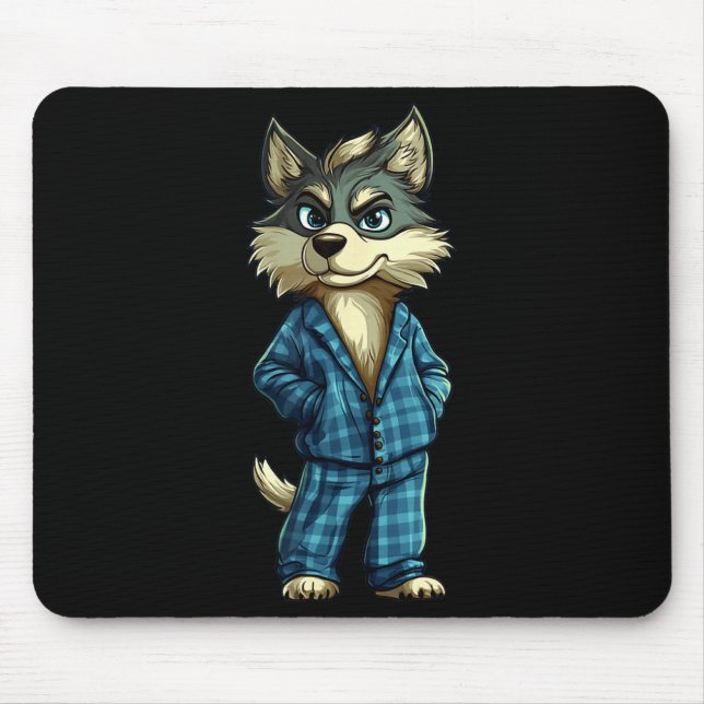 Funny Dreamy Wolf In Pajama Outfit For Sleepy Boys Musmatta (Framsidan)