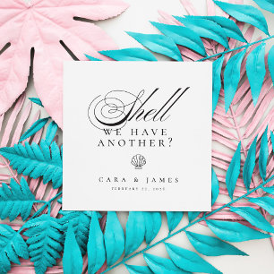 Funny Drink Beach Snäcka Bröllop Cocktail Pappersservett