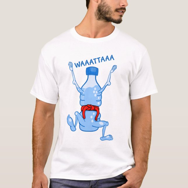 Funny Drink Vattenflaska Karate Hydrate Tee Shirt (Framsida)