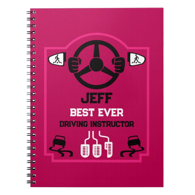 Funny Driving Instructor Gift Anteckningsbok (Framsidan)