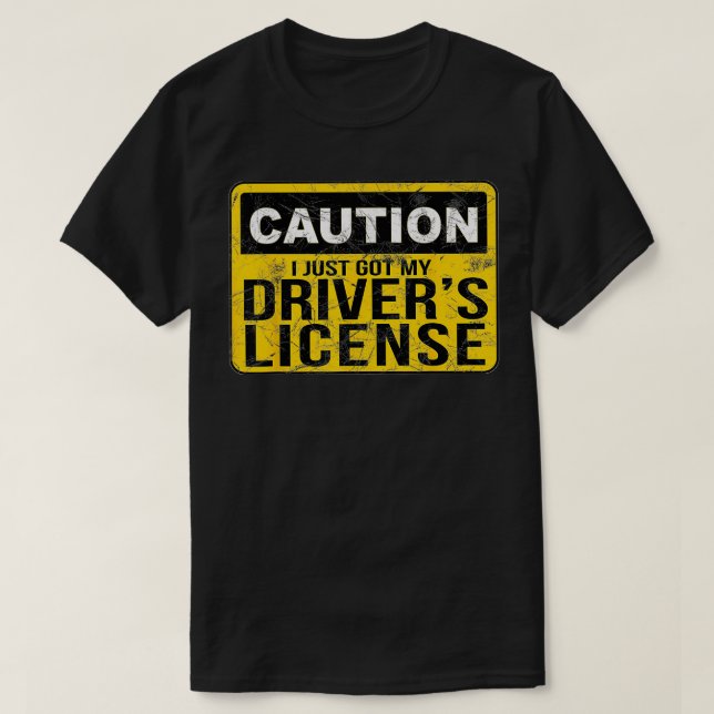Funny drivrutin-licens för nya drivrutiner t shirt (Design framsida)