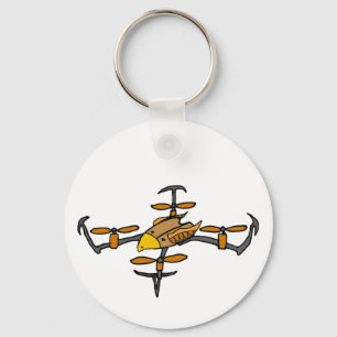 Funny Drone Flies Eagle Art Nyckelring