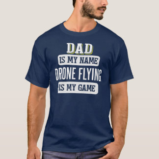 Funny Drone Flies Gift för Pappa Fars dag T Shirt