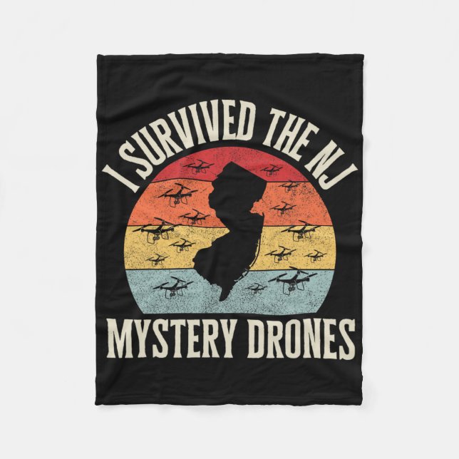 Funny Drone Lover I Survived The New Jersey Myster Fleecefilt (Framsidan)