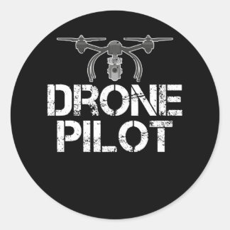 Funny Drone Pilot för Drone Flies Runt Klistermärke