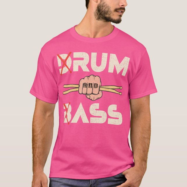 Funny Drum Bass Rum B-Ass Älskare T Shirt (Framsida)