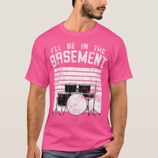 Funny Drummer Art För manar Drum Set Coola Drummin T Shirt