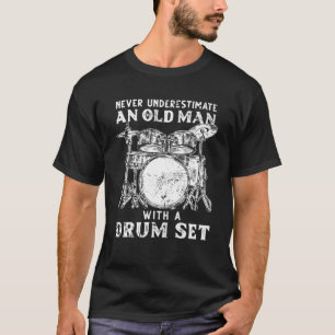 Funny Drummer Art För manar Women Drum Player Drum T Shirt