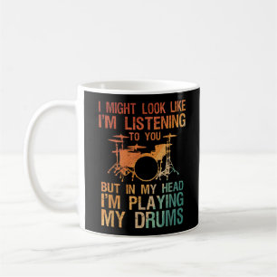 Funny Drummer Art För manar Women Drum Player Perc Kaffemugg