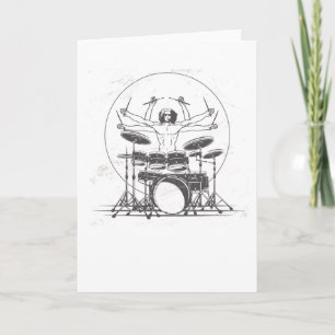 Funny Drummer Drums Gift Kort