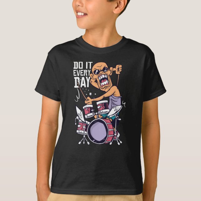 Funny Drummer Drums Gift T Shirt (Framsida)