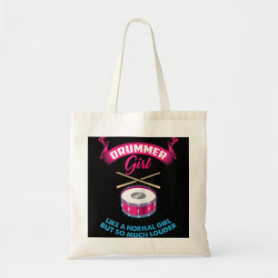 Funny Drummer Girl Music Marching Band Drumming Pe Tygkasse
