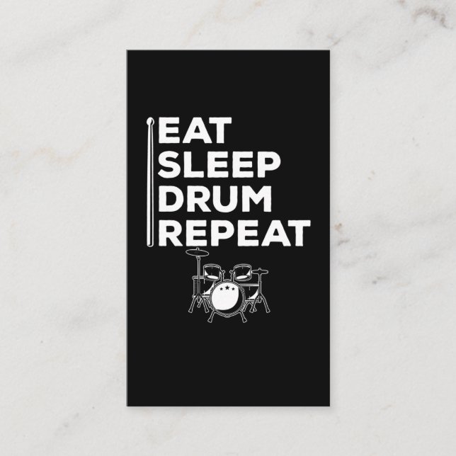 Funny Drummer Music Älskare Drumming Visitkort (Framsida)