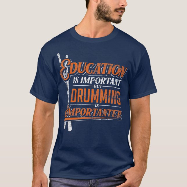 Funny Drummer Musician Gift Idea Drums T Shirt (Framsida)