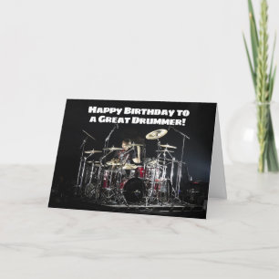 Funny Drummer Musician Rhythm Method Birthday Kort