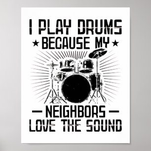 Funny Drummer Ord Musician Gifts Poster