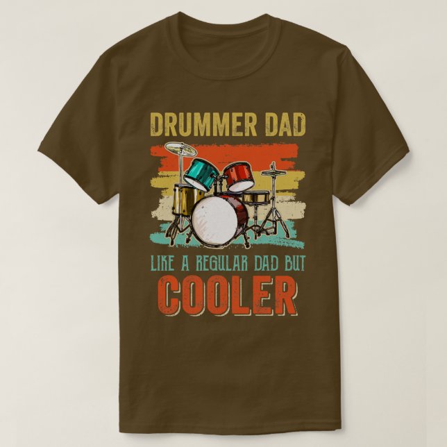 Funny Drummer Pappa Art För manar Drumming pappa D T Shirt (Design framsida)