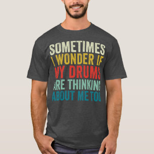 Funny Drummer Paradiddle Retro Drumming Drum Set T Shirt