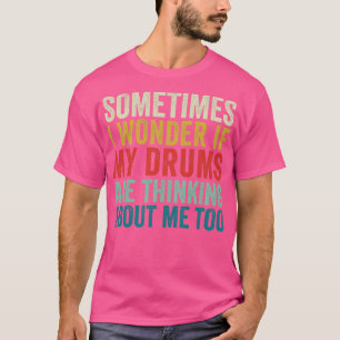 Funny Drummer Paradiddle Retro Drumming Drum Set T Shirt