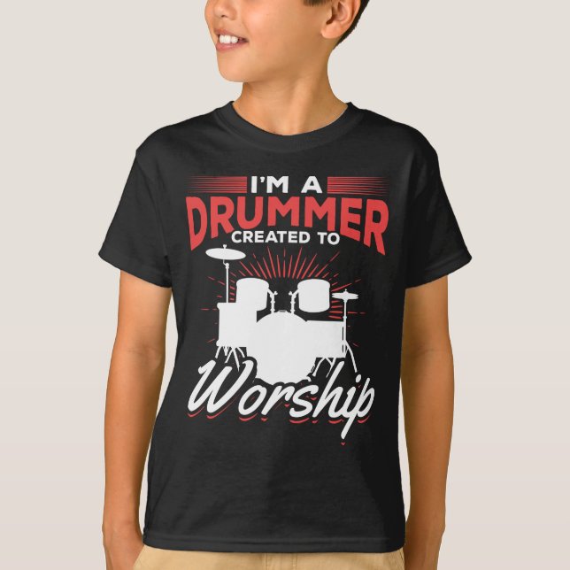 Funny Drummer Quote Drum Set T Shirt (Framsida)