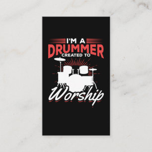Funny Drummer Quote Drum Set Visitkort