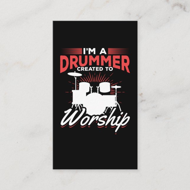 Funny Drummer Quote Drum Set Visitkort (Framsida)