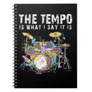 Funny Drummer Quote Drumset Sten Band Musician Anteckningsbok