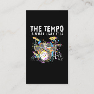 Funny Drummer Quote Drumset Sten Band Musician Visitkort