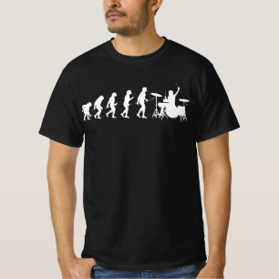 Funny Drummer Retro Vintage Evolution of Man T Shirt
