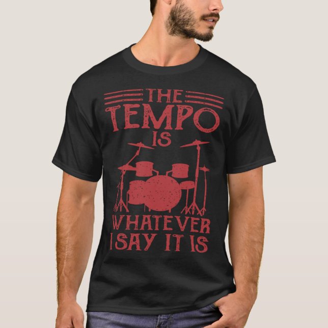 Funny Drummer T-Shirt Drummer Gifts Drum Kit Pullo (Framsida)