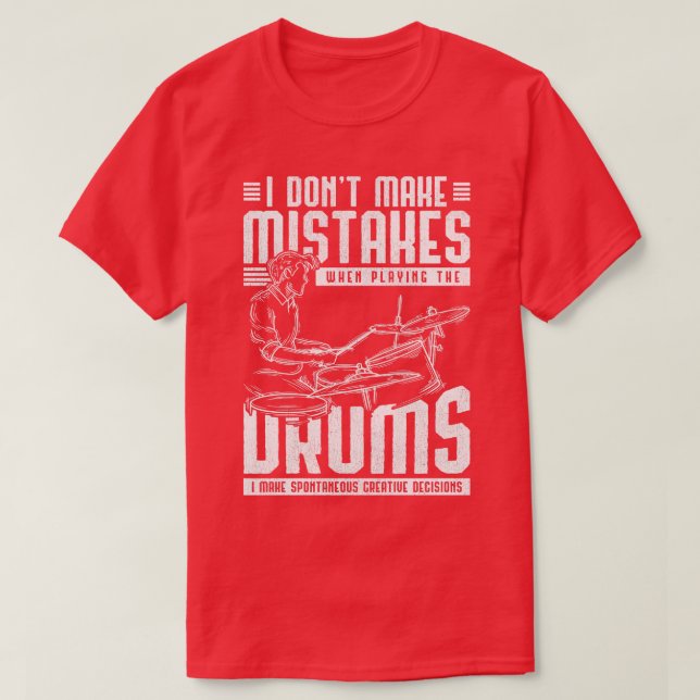 Funny Drums Gift Drummer Percussion T Shirt (Design framsida)
