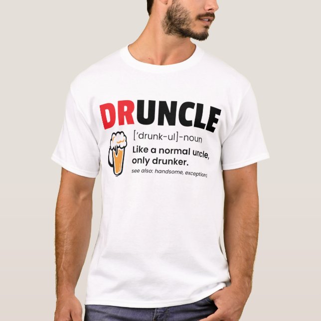Funny Druncle/farbror Definition T Shirt (Framsida)