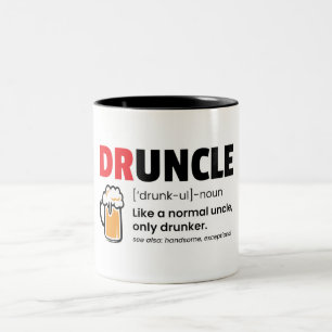 Funny Druncle/farbror Definition Två-Tonad Mugg