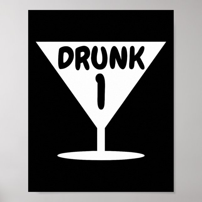 Funny Drunk 1 Party Sak Halloween Costume Poster (Framsidan)