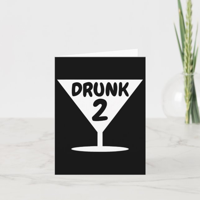 Funny Drunk 2 Party Sak Halloween Costume Kort (Framsida)