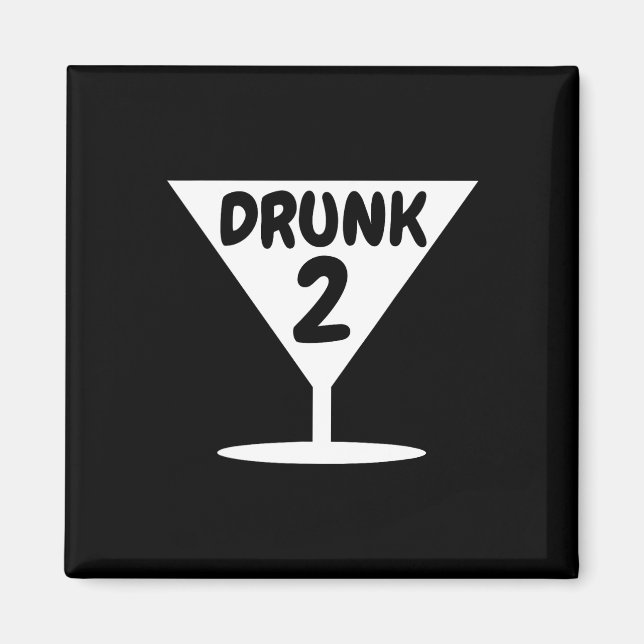 Funny Drunk 2 Party Sak Halloween Costume Magnet (Framsidan)