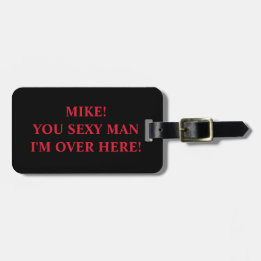 FUNNY DU SEXY MAN Luggage Tag Bagagebricka