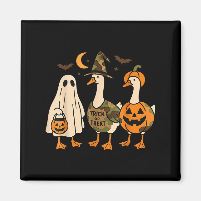 Funny Duck Duck Boo Halloween Costume Duck  Magnet (Framsidan)