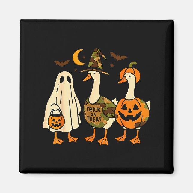 Funny Duck Duck Boo Halloween Costume Duck  Magnet (Framsidan)