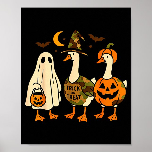 Funny Duck Duck Boo Halloween Costume Duck  Poster (Framsidan)