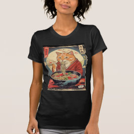 Funny Duck Eating Ramen Japanese Ukiyo-e Style T Shirt
